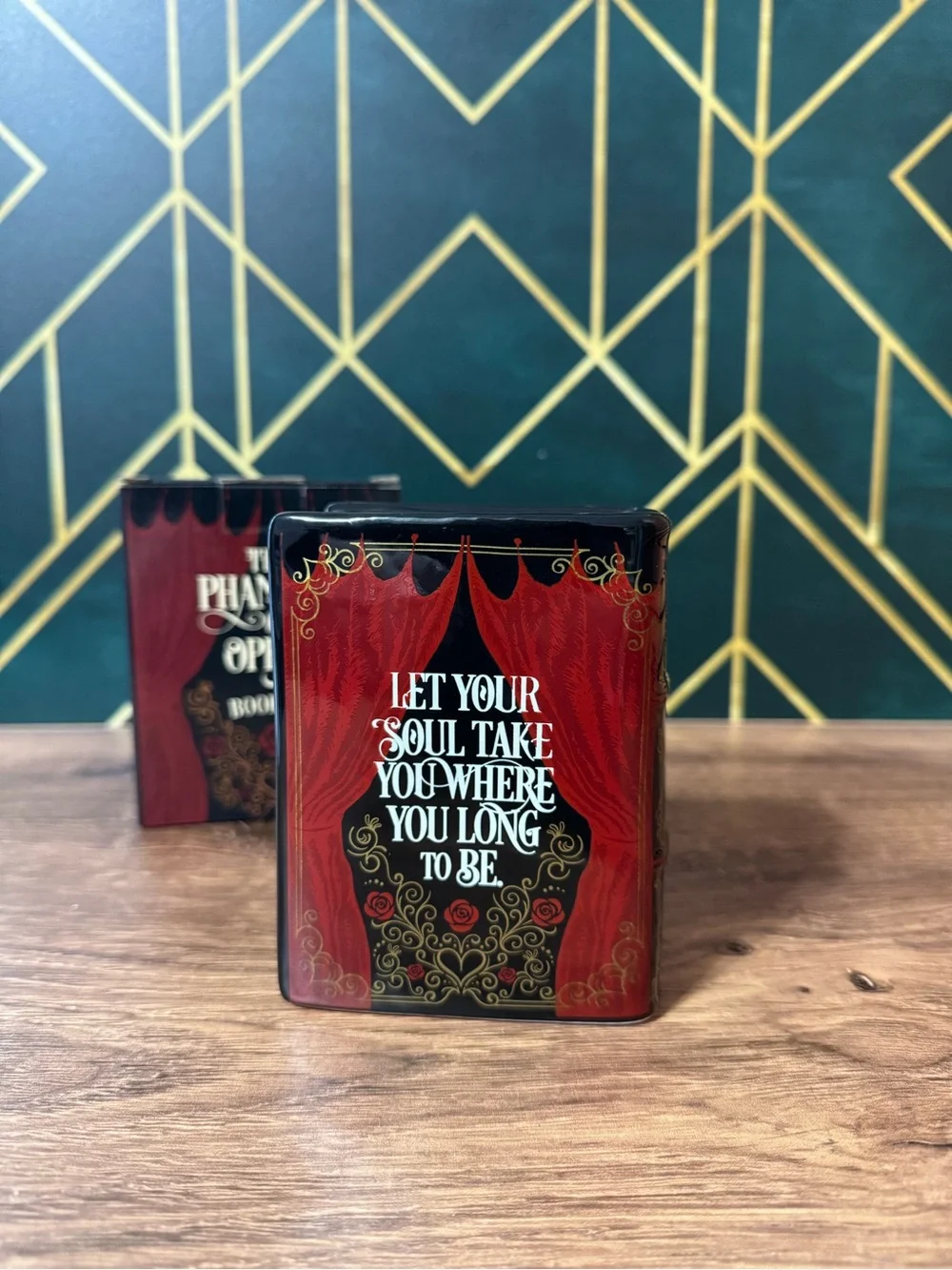The Phantom of the Opera Decorative Book Pot - Red & Black
